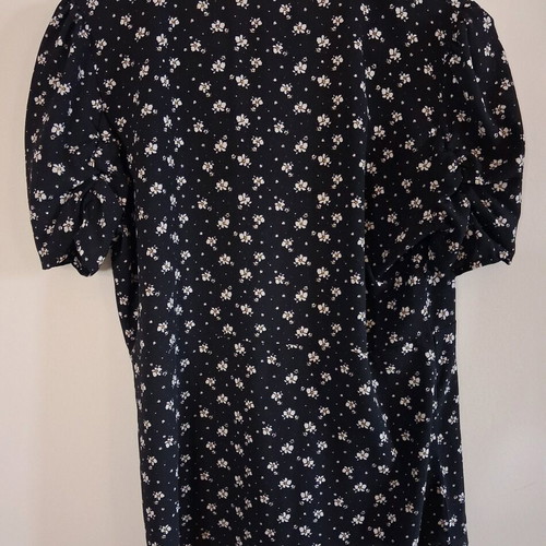 Mango floral blouse black used, size L