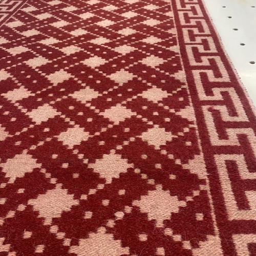Handmade Kilim Runner Wool Carpet like new, rare geometric design