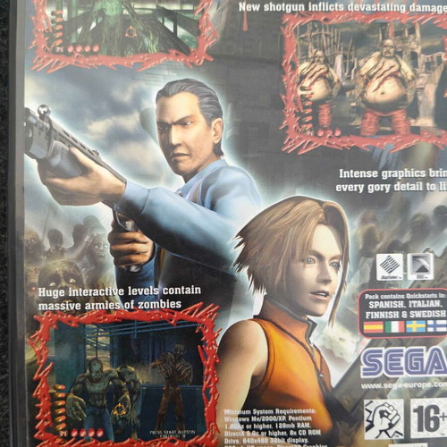 The House of the Dead III PC game like new, arcade horror shooter