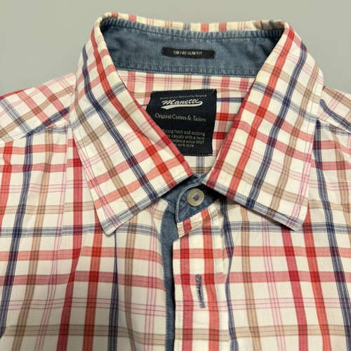 Manetti men's long-sleeve shirt, size S, slim fit style