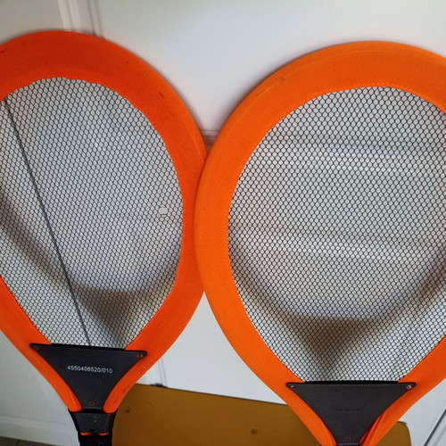Badminton rackets pair like new, lightweight with foam handles