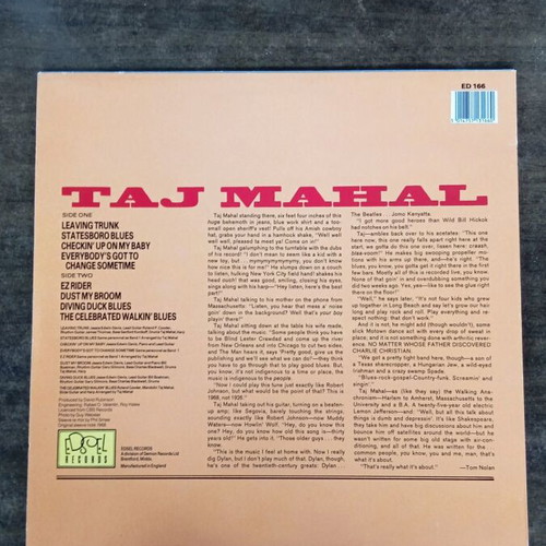 Taj Mahal LP like new, Made in UK (ED 166)