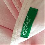 Παντελόνι αφόρετο Benetton, ροζ, 100% ραμι - φυσικό ύφασμα