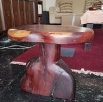 Handmade solid wood organic side table like new