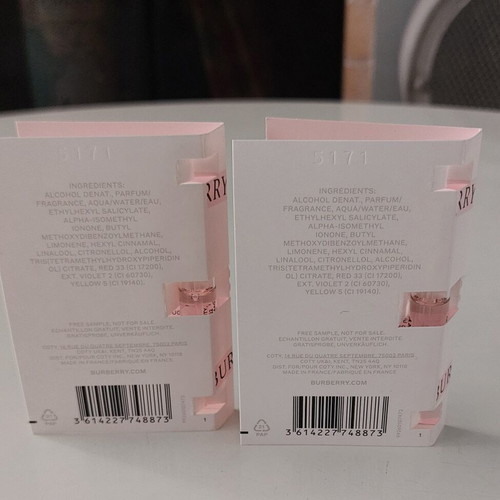 Burberry Her Eau De Parfum Set 2 Fragrance Samples 2x1.5ml