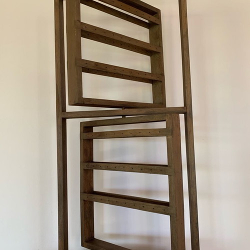 Wooden jewelry earring display stand new, rotating, large
