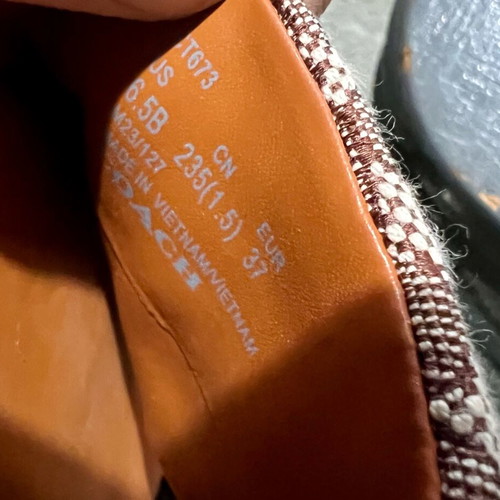 Coach Holly Jacquard Signature slippers new, brown EU37