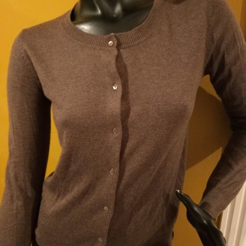 MNG Suit cardigan brown, size M, silk and cashmere, new