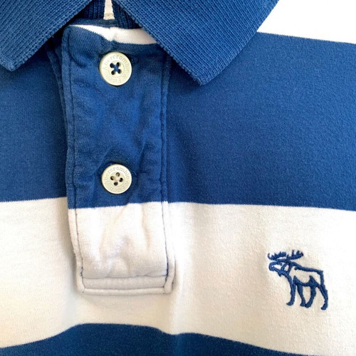 Abercrombie & Fitch Men's Short Sleeve Polo Rugby Striped Shirt Used Size S