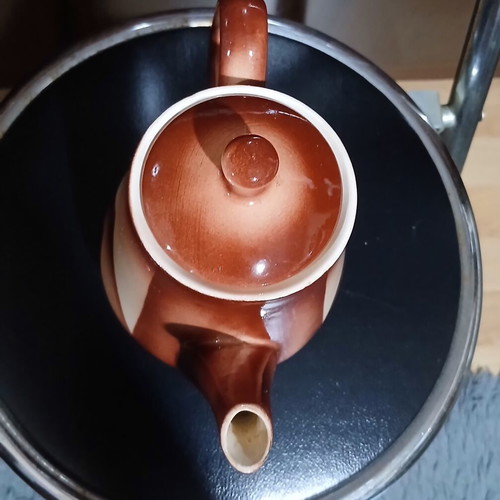 Vintage German Art Deco ceramic coffee pot 850 ml, 1930s