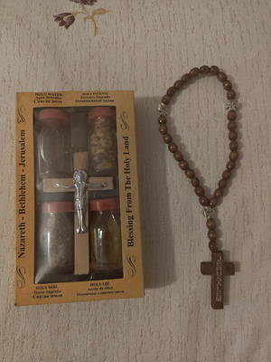 Set from the Holy Sepulchre with Rosary and Holy Items