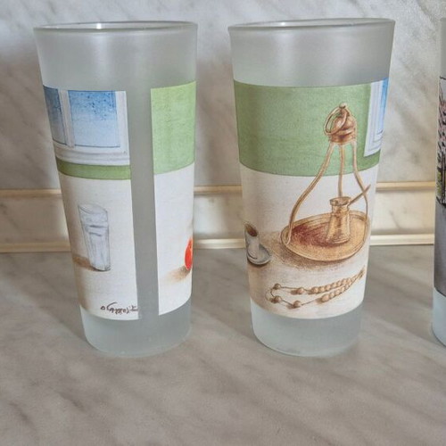 Lumidis Glasses like new, set of 3 pieces