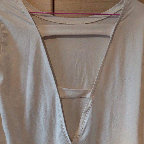 Crane beige long-sleeve blouse like new, size 44/46