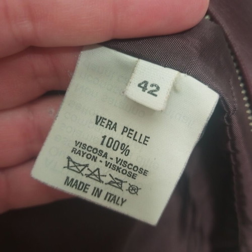 Leather jacket made in Italy like new, burgundy