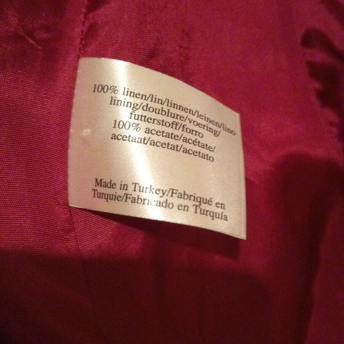 Laura Ashley summer blazer 100% linen new, dark fuchsia with floral lining