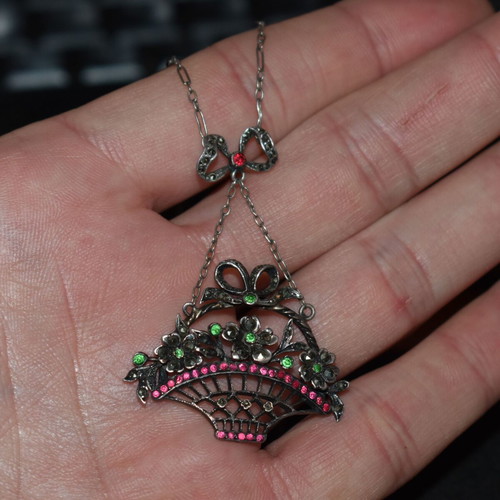 Silver Victorian pendant used
