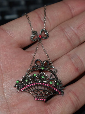 Silver Victorian pendant used