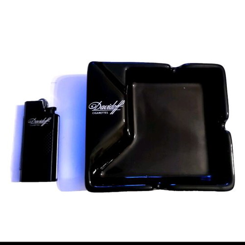 Davidoff lighter and ashtray set new in luxury case