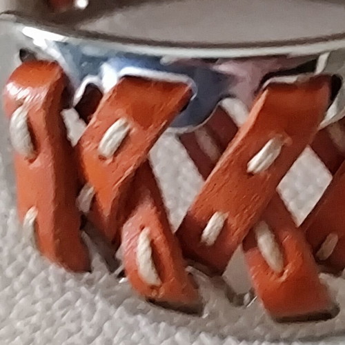 Tod's leather and metal cuff bracelet like new, orange