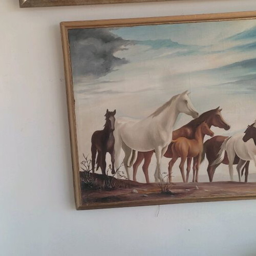 Signed acrylic painting 72x52 used, from 1992
