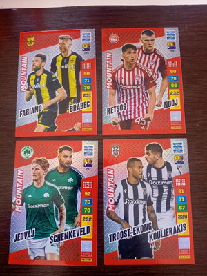 Mountain Superleague 2024 Panini карти нови, комплект от 4