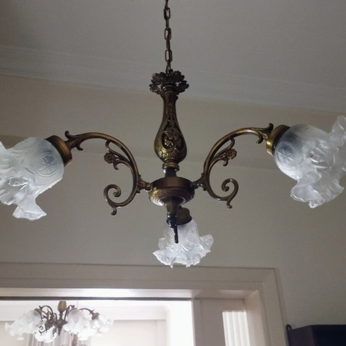 Vintage Brass Chandelier 3-light | Genuine Brass | Custom Order