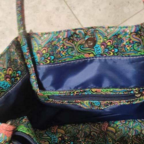 Shoulder bag new with colorful print, eco leather