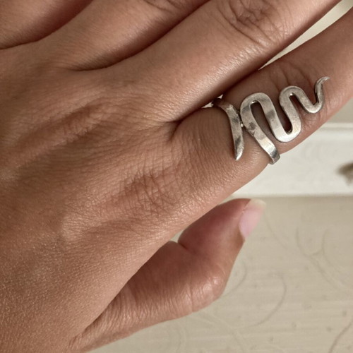 Vintage silver ring handmade with hammered texture