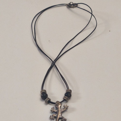Men's jewelry set with lizard necklace and 4 bracelets