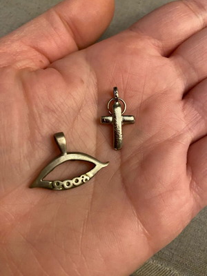 Silver charms used, mataki gouraki and cross 925