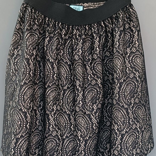 My Tiffany skirt new, mini winter, black with beige lace, size S