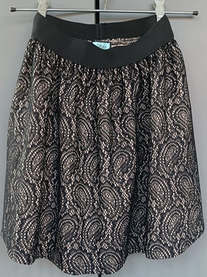 My Tiffany skirt new, mini winter, black with beige lace, size S