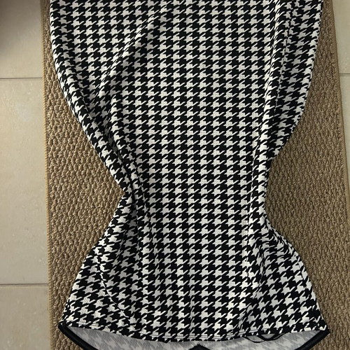 Shein strapless bodycon dress with houndstooth pattern like new