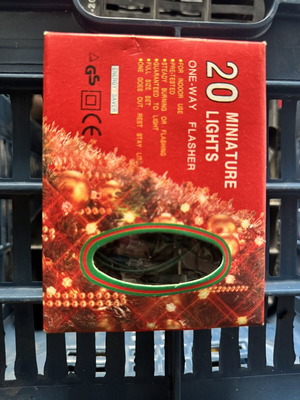 Christmas mini lights, pack of 20, spiked