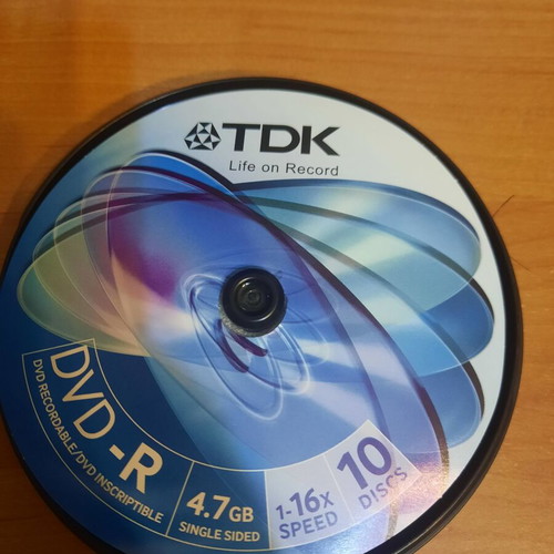 DVD-R recordable discs like new, pack of 7, 4.7GB, 16x speed