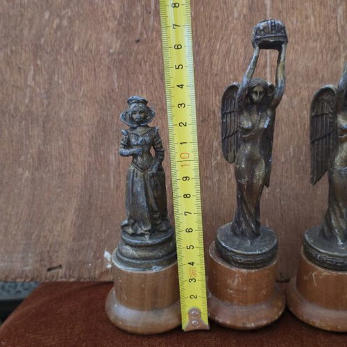 Metal figurines used, vintage set