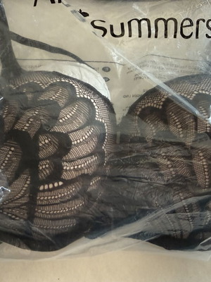 Ann Summers Delaney Bra 85C, black and beige, new