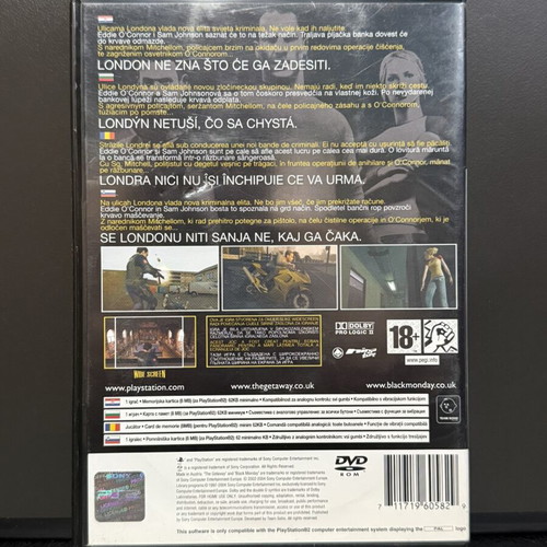 The Getaway PlayStation 2 game used