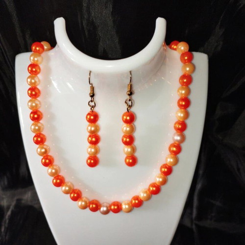 Handmade colorful summer necklace and earrings set new