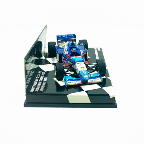 Minichamps 1:43 Benetton Renault B197 model car, Alexander Wurz 3rd British GP 1997