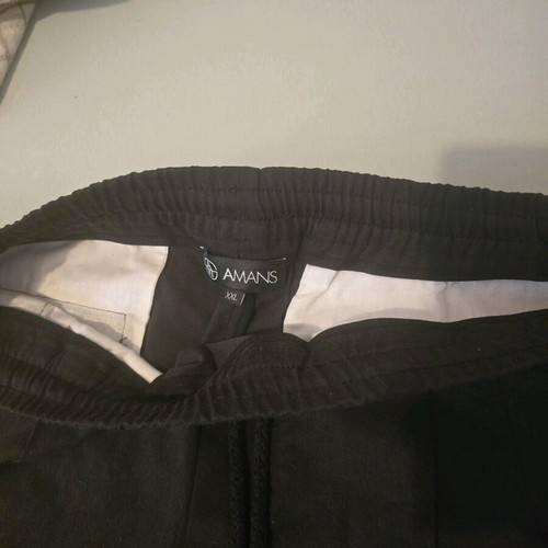 Amans linen black men's pants XXL like new