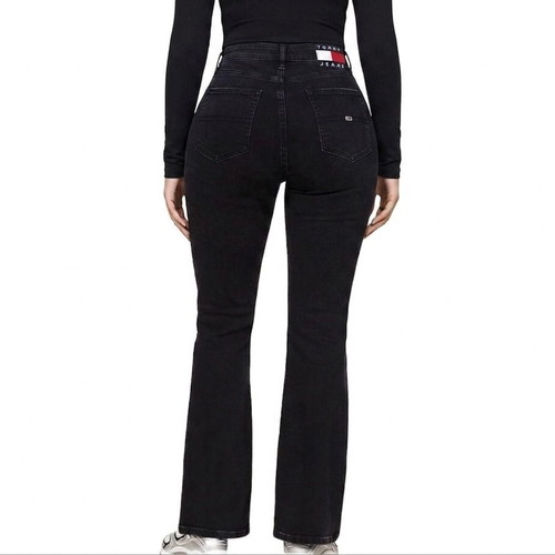 Tommy Jeans Sylvia high-rise flared black pants new