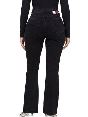 Tommy Jeans Sylvia high-rise flared black pants new