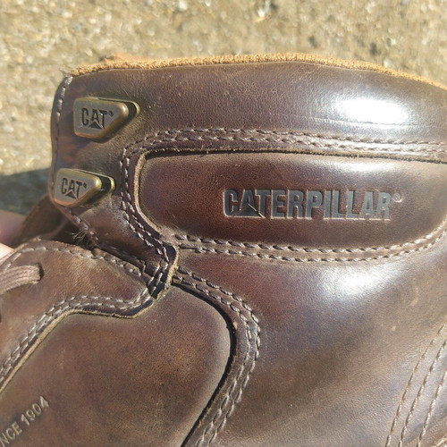CAT men's boots used, brown, size 43