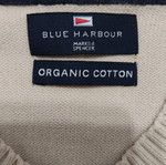 Πουλόβερ M&S Blue Harbour No. XL σαν καινούργιο, κρεμ οργανικό βαμβάκι