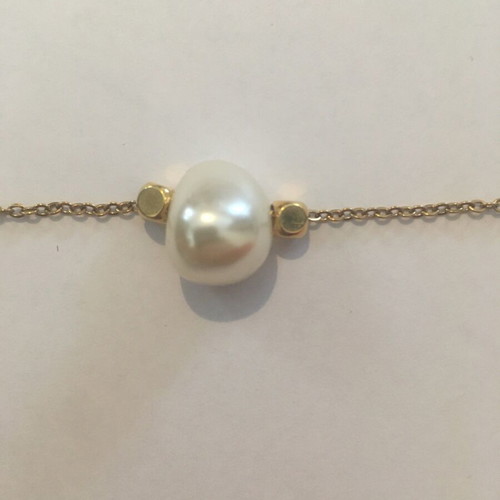 Double necklace like new, black and gold faux with pearly detail