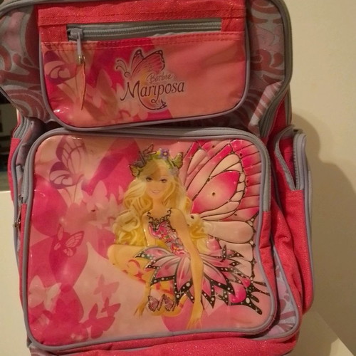 Mariposa school trolley bag used with side pockets and pencil case