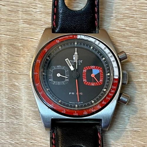 Tissot PR 516 Chronograph Lemania 1783 vintage watch used