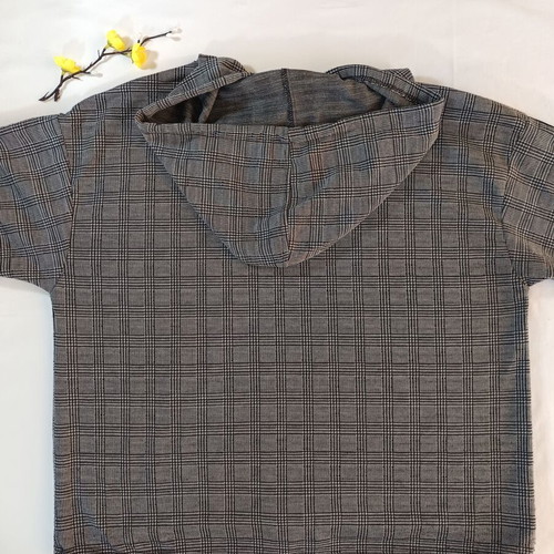 Love Me Checkered Hoodie Top Like New