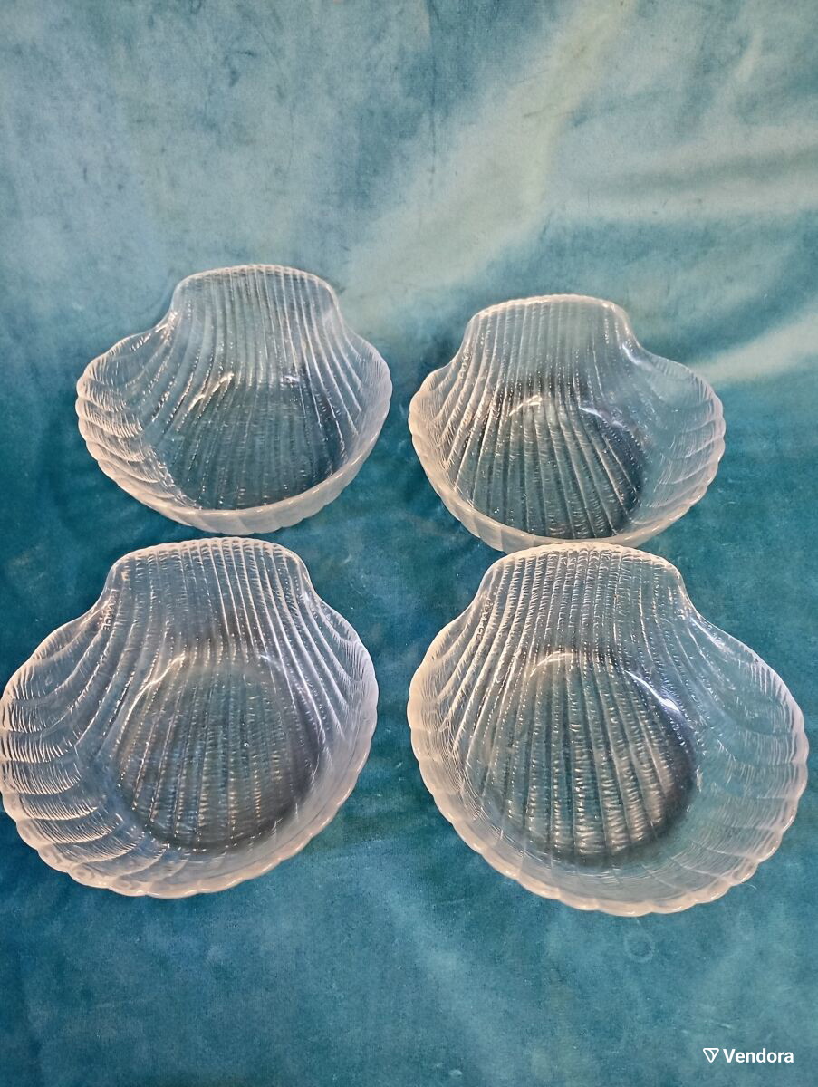 Σετ vintage γυάλινες μπωλ Coquillage, 11 τεμάχια, σαν καινούργιο